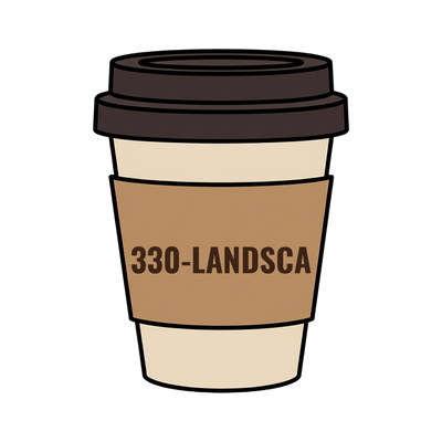 330-LANDSCA on a coffee cup