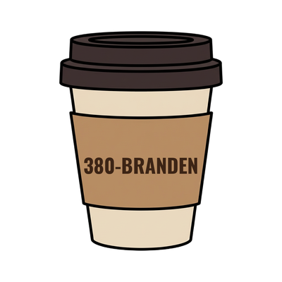 380-BRANDEN on a coffee cup