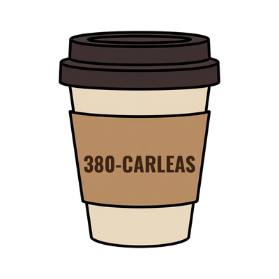380-CARLEAS on a coffee cup