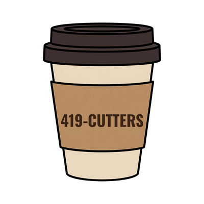 419-CUTTERS on a coffee cup