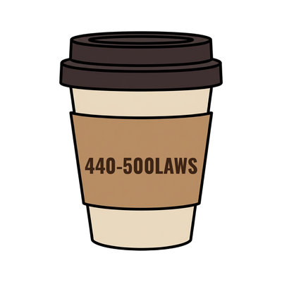 440-500LAWS on a coffee cup