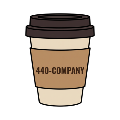 440-COMPANY on a coffee cup