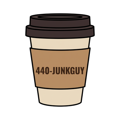 440-JUNKGUY on a coffee cup