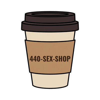 440-SEX-SHOP on a coffee cup