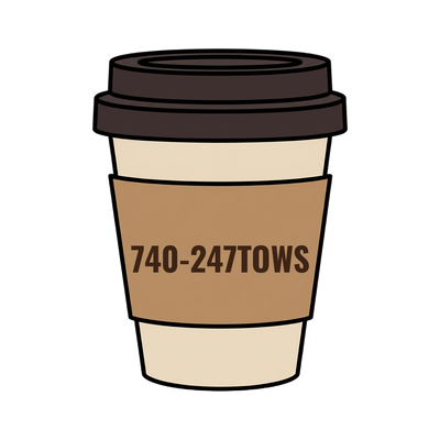 740-247TOWS on a coffee cup