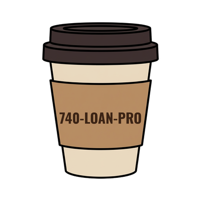 740-LOAN-PRO on a coffee cup