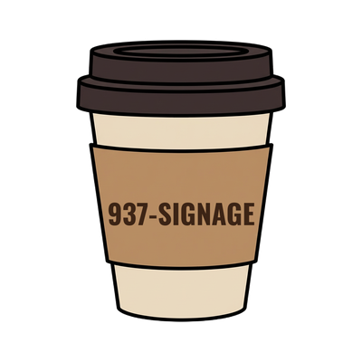 937-SIGNAGE on a coffee cup
